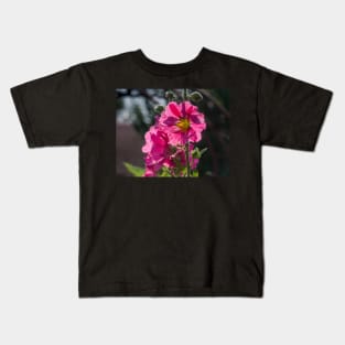 Pink Taos Hollyhock by Debra Martz Kids T-Shirt